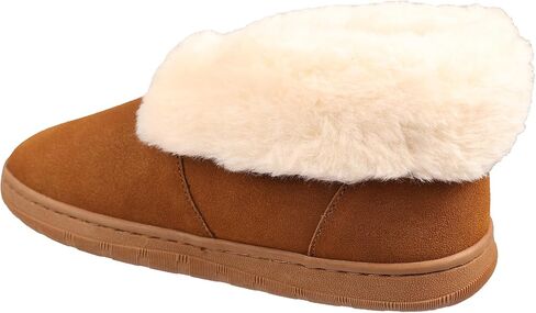 Lamo Women's Mabel Bootie Slippers for Women - Premium Suede Upper, Luxurious Faux Fur Lining, Ortholite Foam Footbed with Australian Sheepskin, New Upgraded Women's Bootie in Saudi Arabia