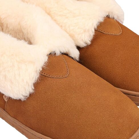 Lamo Women's Mabel Bootie Slippers for Women - Premium Suede Upper, Luxurious Faux Fur Lining, Ortholite Foam Footbed with Australian Sheepskin, New Upgraded Women's Bootie in Saudi Arabia