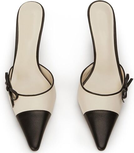 البغال ذات التعادل القوي للنساء تنزلق على مضخات أحذية الخناص الخناصة عالية الكعب المدببة في اصبع القدم الصنادل شريحة الشريحة in Kuwait