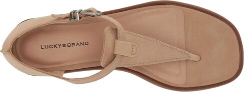 Lucky Brand Women's Annamae T-Strap Sandal Wedge, Cortado, 6.5 in Saudi Arabia