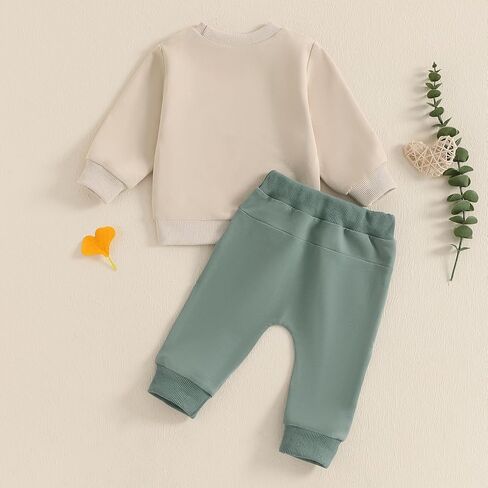 SHIBAOZI St. Patrick's Day Outfit Baby Girls Boys Sweatshirt Pants Clothes Set Infant Toddler St. Patrick's Day Romper in Kuwait