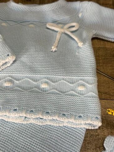 3-Piece Baby Knit Outfit Set, Sweater, Pants and Hat for Boys and Girls - Made in Spain in Kuwait