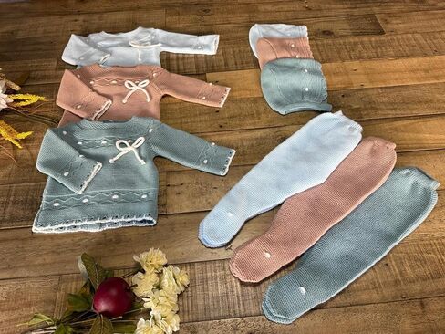 3-Piece Baby Knit Outfit Set, Sweater, Pants and Hat for Boys and Girls - Made in Spain in Kuwait