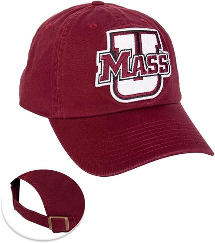 قبعة بيسبول جامعة صبار الصحراء من ماساتشوستس UMass Amherst قبعات مطرزة ذات حواف قبعة قابلة للتعديل بحزام قماش للبالغين (النمط B) أسود in Saudi Arabia