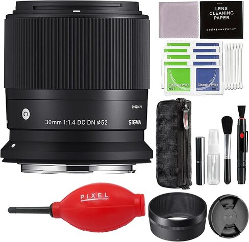 Sigma 30mm F/1.4 DC DN عدسة معاصرة لجبل الترددات اللاسلكية مع حزمة التبعية والهدوء المتقدمة (Sigma 4 سنوات ضمان الولايات المتحدة الأمريكية) | Sigma 30mm F1.4 RF Mount in Saudi Arabia