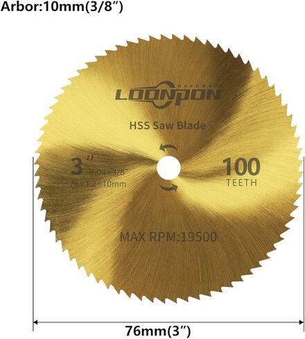 مجموعة شفرة منشار Circular 3 بوصة (1pc) مع Mething Mandrel (1pc) 3/8 " in Kuwait