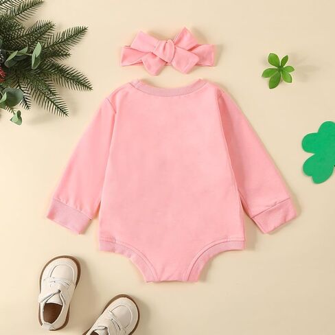 ملابس عيد القديس باتريك ملابس طفلة في عصر الفتاة المحظوظة الرومبير مع ملابس أعياد الميلاد حديثي الولادة in Kuwait