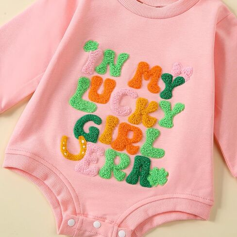 ملابس عيد القديس باتريك ملابس طفلة في عصر الفتاة المحظوظة الرومبير مع ملابس أعياد الميلاد حديثي الولادة in Kuwait