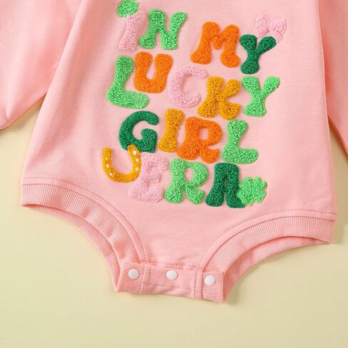 ملابس عيد القديس باتريك ملابس طفلة في عصر الفتاة المحظوظة الرومبير مع ملابس أعياد الميلاد حديثي الولادة in Kuwait