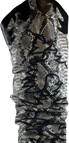 كيب روبن للسيدات هيلدا كاوبوي على ركبة رعاة البقر الغربية مكتنزة أحذية الكعب ، الأفعى الأسود ، 8.5 in Kuwait