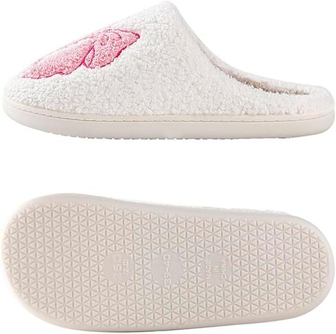 Women's Bow Slippers Fuzzy bowknot slippers Soft Memory Foam Plush Fluffy Warm House Shoes in Saudi Arabia