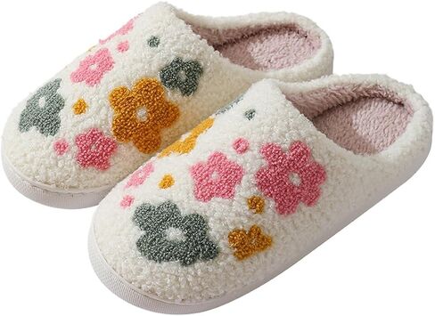 Women's Bow Slippers Fuzzy bowknot slippers Soft Memory Foam Plush Fluffy Warm House Shoes in Saudi Arabia