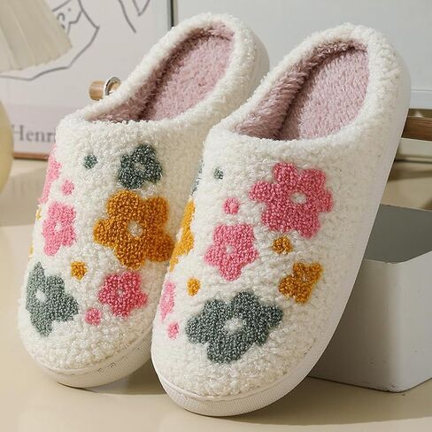 Women's Bow Slippers Fuzzy bowknot slippers Soft Memory Foam Plush Fluffy Warm House Shoes in Saudi Arabia