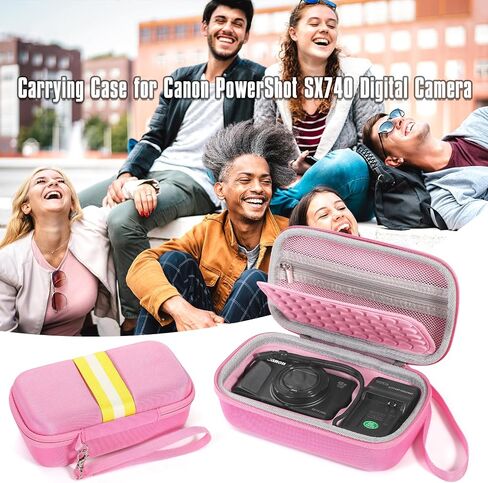 Camera Bag Carrying Case Compatible with Canon PowerShot SX740/ SX730/ SX620/ G7X Mark III/ G7X Mark II Digital Camera, Hard Bag Suitable for Travel and Home Storage (Black) in Kuwait