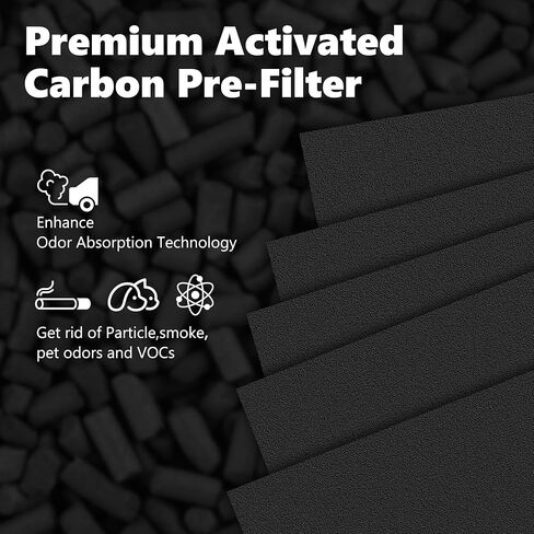 تحسن FLT4850PT HEPA استبدال مرشح B PET متوافق مع G-Guardian Purifier AC4850 ، AC4825 ، AC4300 ، AC4870 ، AC4900 ، CDAP4500 ، AC4300 ، AP2200 ، 2x Filter True HEPA+ 8x قبل الإخلاص المسبق in Kuwait