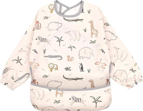 Little Dimsum Mess-Proof Baby Bibs|Infant Toddler Long Sleeve Waterproof Feeding Smock in Kuwait