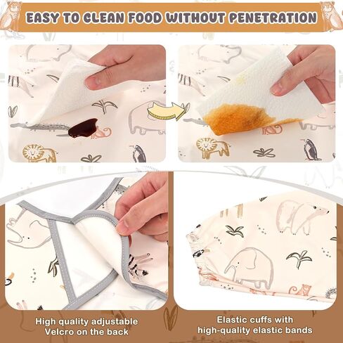 Little Dimsum Mess-Proof Baby Bibs|Infant Toddler Long Sleeve Waterproof Feeding Smock in Kuwait