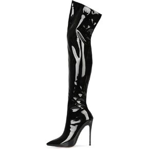 burgundy boots for women stripe Back zipper Over the knee boots Sexy gold silver white pointed toe green thigh high boots stiletto heels red high heel boots