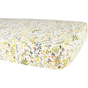 Bebe au Lait Flutterby Blend Crib Sheet, Peach, One Size (CSBBFT)