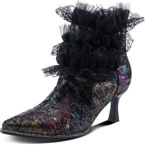 Spring Step L'Artiste Lacenshine Women's Iridescent Bootie - Cosmic Colors, Perfect for Date Nights & Parties