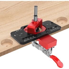 Door Hinge Installation Jig, 35mm Concealed Cabinet Hinge Fixture Hole Drilling Locator Tool Set Woodworking Tool for Door Cabinets Hinges Mounting