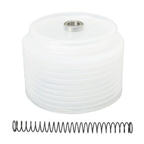 Hole Saw Dust Bowl, Silicone Dust Collector 125mm Transparent Bottom Cover with Spring for Drilling