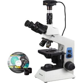AmScope 40X-2000X Biological Research Microscope with 18MP USB3.0 Camera