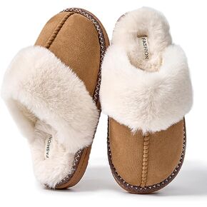 Women's Fuzzy Memory Foam Slippers Fluffy House Slippers Indoor and Outdoor Warm Gifts Trendy Anti-Skid House Shoes