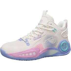 Womens Fashion Lace Up Arch Support Basketball Shoes Breathable Non Slip Comfortable High Top Sneakers Running Walking Tennis Shoes