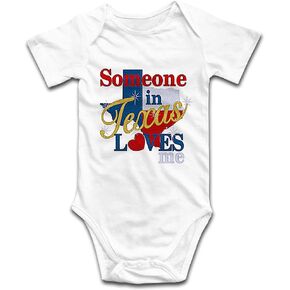 DOQOSESHY Someone in Texas Loves Me Baby Climbing Short Sleeve Outfit Infant Long Sleeve Romper Sleeveless Bodysuit