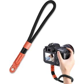 NIIIYTYB Camera Hand Strap Leather Wrist Lanyard for Cameras Adjustable Rope Straps for DSLR Mirrorless Small Cameras Short Safety Strap for Photographers Durable and Compact Accessory