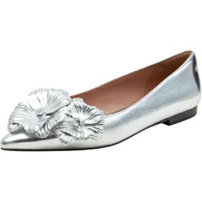 Linea Paolo - Nerine - مسطحات مقشدة جلدية نسائية مع زخرفة الأزهار in Kuwait