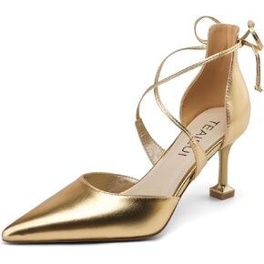 Women's Pumps Kitten Heels for Women Closed Toe Heels Pointed Toe Heels Dress Shoes for Women Dressy Pumps