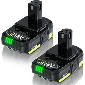 Bonacell 4.0Ah Replacement for Ryobi 18V Battery Compatible with Ryobi Battery 18V P102 P103 P104 P105 P107 P108 P109 P190 PBP002 PBP003 PBP004 2Packs