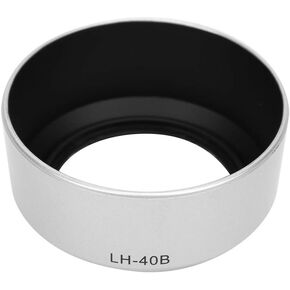 LH-40B Camera Lens Hood,Portable Plastic Sun Shade,Professional Replacement Lens Hood Shade Accessory for M.ZUIKO 45mm f1.8. (Silver)