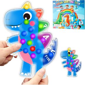 Color Sorting Toys Sensory Toys, Fine Motor Skill Games Learning Montessori Toys, Autism Toys Color Matching Preschool Activities Calm Down Travel for Toddlers Toys Gift for Kids Boy Girl Ages 3+