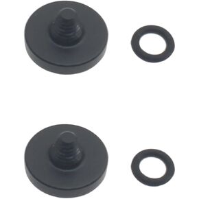 2 Pack Camera Shutter Button Solid Copper Shutter Release Button with Rubber Ring for Camera Black