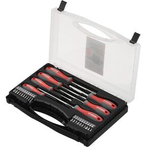 INTERTOOL 27 pcs Screwdriver Set, Magnetic Tips, 20 Bits, High Strength Chrome Vanadium Steel, Durable Case VT08-3351