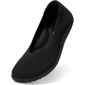 أحذية ARROMIC WIDE TOE FOX FAPLES للنساء نساء باليه فلاتس V-CUT لعمل المكتب الأنيق السببي