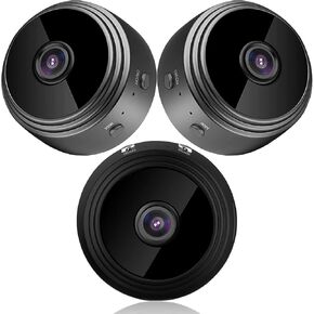 Mini Security Camera, Mini Wireless WiFi Camera 1080p hd Build-in Battery 250mah，Outdoor Spy Cameras with Built-in Magnet（3-Pack）