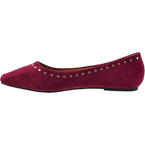 Corkys Footwear Just in Time Flats Black with Cushioned Insoles, Eye-Catching Stud Embellishments, Sophisticated Square Toe Design - Chic and Comfortable