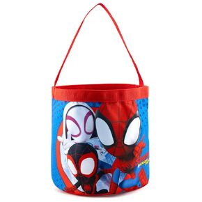 Fast Forward Marvel Spidey and His Amazing Friends Easter Baskets for Kids | Kids Easter Bag Bucket Tote Bag for Boys, Girls, Unisex | Cute Kids Soft Gift Basket Bucket Bag Trick or Treat Bag