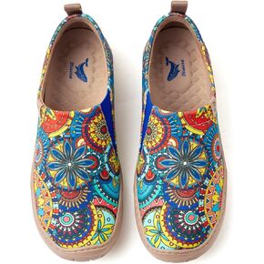 Womens Shoes Casual Loafers Art Painted Sneakers Canvas Slip-On Shoes