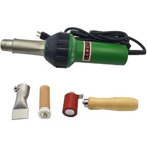 110V 1600W Professional Hot Air Gun Kit, PVC Roofing Welding Tool with Seam Rollers, Weld Nozzle