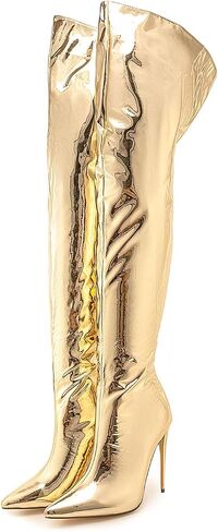 Thigh high boots for women striped Back zipper Burgundy Zebra Print Over the knee Sexy gold white pointed toe Cow Print leopard Magenta stiletto heel in Saudi Arabia