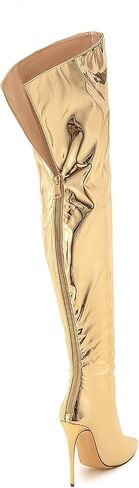 Thigh high boots for women striped Back zipper Burgundy Zebra Print Over the knee Sexy gold white pointed toe Cow Print leopard Magenta stiletto heel in Saudi Arabia