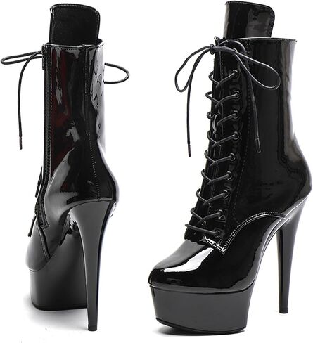 Wuxin H&P 6 in Pole Dance Boot Shoes for Women ، 6 in Exotic Stiletto Pole Dance Boot Platform in Kuwait
