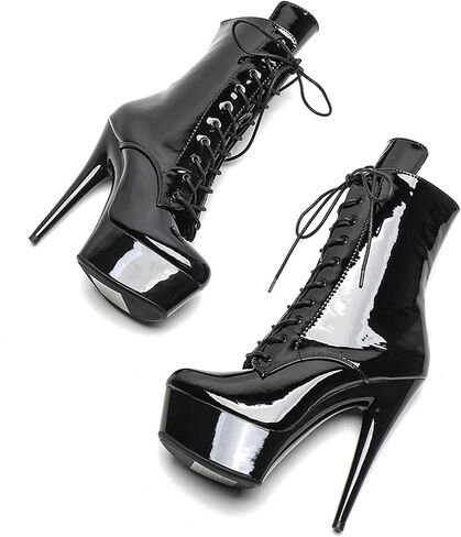 Wuxin H&P 6 in Pole Dance Boot Shoes for Women ، 6 in Exotic Stiletto Pole Dance Boot Platform in Kuwait