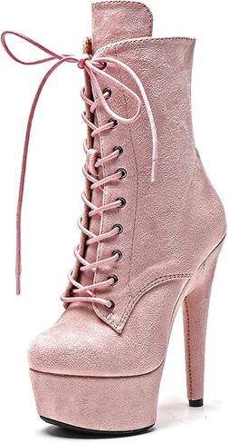 Wuxin H&P 6 in Pole Dance Boot Shoes for Women ، 6 in Exotic Stiletto Pole Dance Boot Platform in Kuwait