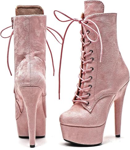 Wuxin H&P 6 in Pole Dance Boot Shoes for Women ، 6 in Exotic Stiletto Pole Dance Boot Platform in Kuwait